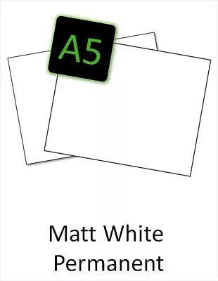  A5 Labels White Matt Self Adhesive Paper / Blank Labels / Parcel Labels  • £0.99