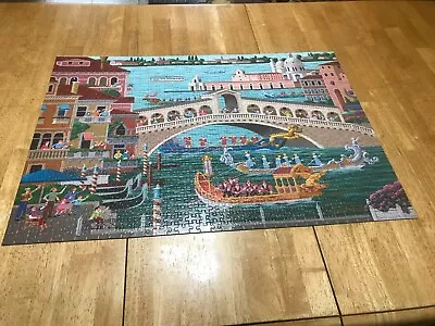 Venice Boat Parade ~ 1000 Pc. Puzzle From Mega ~ Art By Heronim ~ Complete ~ Euc • $12.95