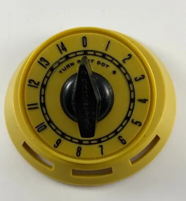 Vintage Mark Time Kitchen Stove Top Timer Dial Clock Watcher Gold Mustard Yellow • $14.99