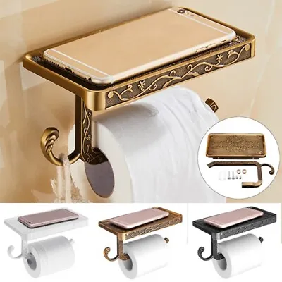 $18.27 • Buy Antique Roll Paper Hanger Mobile Phone Holder Toilet Paper Holder Towel Rack