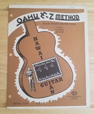 Vintage Sheet Music ~ OAHU E-Z METHOD Hawaiian Guitar VIENNA LIFE 58EZ • $6.99