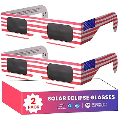 Solar Eclipse Glasses AAS-NASA Approved 2024 ISO Certified Safe Viewing Glasses • $9.99