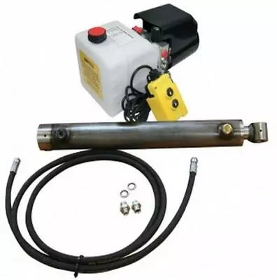 Flowfit Hydraulic 12V DC Single Acting Trailer Kit To Lift 5.6 Tonne 700mm Cyli • £501.60