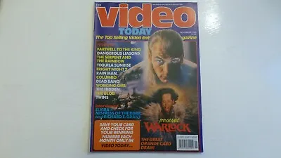 VIDEO TODAY MAGAZINE. November 1989. Excellent Condition. Warlock. Bad Taste. • £9.99