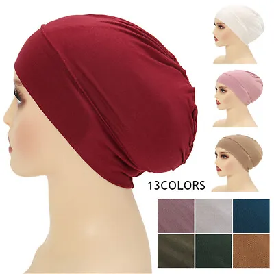 Women Muslim Hijab Chemo Hair Loss Beanie Hat Scarf Turban Head Wrap Cap Cover • $2.49