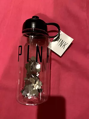 New With Tags Pink Victoria’s Secret Clear Water Bottle With Sparkles Inside • $18