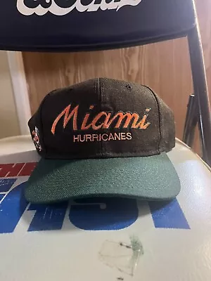 Miami Hurricanes Script Snapback Black • $75