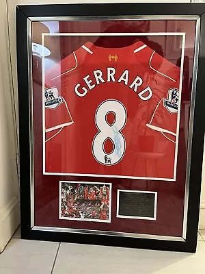 £299 • Buy Framed Signed Steven Gerrard Liverpool Shirt With Letter Of Authenticity