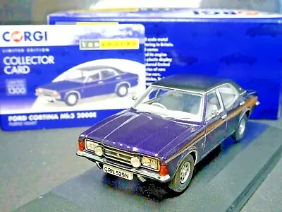 Mega Rare 1/43 Corgi Vanguards Ford Cortina Mk3  2000e Purple Velvet Mib • £20