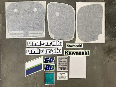 Kawasaki 1985 KX60 Full Decal Set / Sticker Kit Including OEM Backgrounds • $225