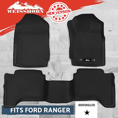$119.78 • Buy Weisshorn Ford Ranger Car Floor Mats PX PX2 PX3 Dual Cab 2011-2019 3D Rubber
