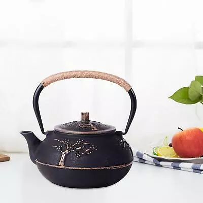 Cast Iron Tea Kettle Non Slip Handle Heat Saving Japanese Pattern For Home • $80.56
