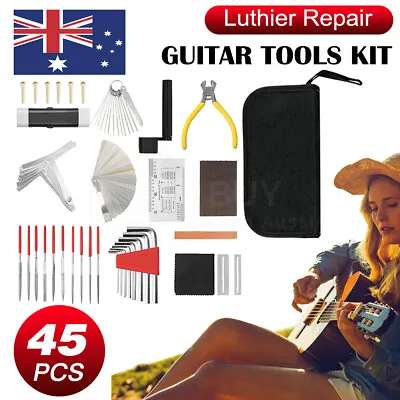 $43.66 • Buy 45pcs Guitar Repairing Tool Kit Acoustic Guitar Ukulele Repairing Maintenance