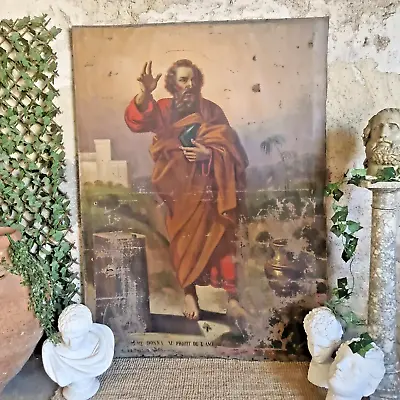 Huge 18th Century Oil Painting Saint Matthias The Apostle • £3500