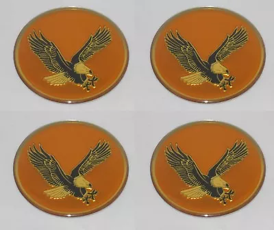 4 - Gold Bird Eagle Logo Wheel Rim Center Cap Round Sticker 1-15/16  49mm Dia • $19.50