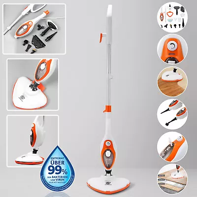 12-in-1 Steam Mop Floor Cleaner Upright & Handheld Steamer Carpet Window 1500W • £36.74