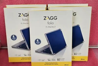 $19.99 • Buy Lot Of 5 ZAGG Folio Case Hinged With Bluetooth Keyboard For IPad Air 2 Only (1C)