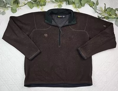 Mountain Hardwear Men's Brown 1/2 Zip Pullover Sweater Size L Made In USA • $45