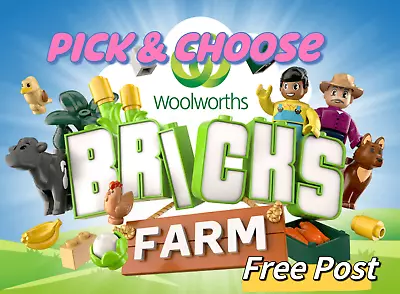 $39 • Buy Woolworths Bricks Farm (Fruit Veg Animals Crates) - Pick & Choose Your Own Set