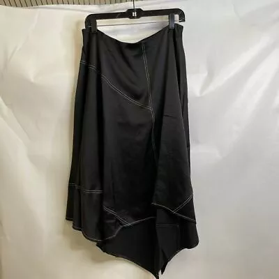 ALLSAINTS Agnes Panelled Asymmetric Maxi Skirt Women's Size 10 Black • $149.25