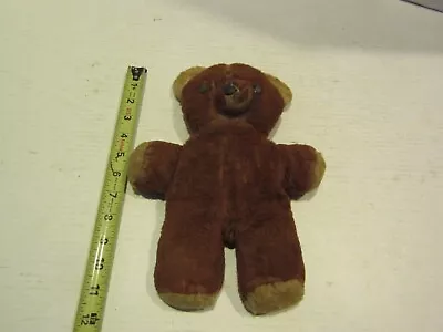 VINTAGE Teddy Bear 11 INCH METAL BUTTON EYES WELL LOVED NEEDS SOME LOVE • $14.87