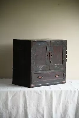 Antique Japanese Table Top Cabinet Storage Drawers • £695