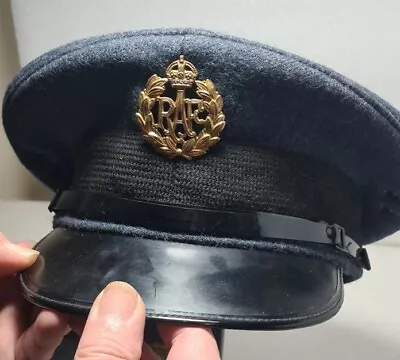 Size 6  3/4 British RAF Royal Air Force Airman Hat / Peak Cap Visor Vintage • £24.99