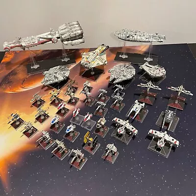 X-wing Miniature Game - 2.0 Rebel Lot - 36 Ships! Includes Dials And Cards • $144.86