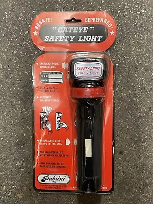 Rare Vintage 60's Cateye Safety Light  Flashlight Plastic Sealed ! • $11.99