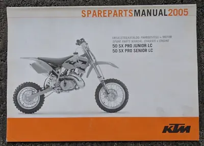 2005 KTM 50 SX Pro Junior  LC  Motorcycle Spare Parts Chassis & Engine Manual • $19.99