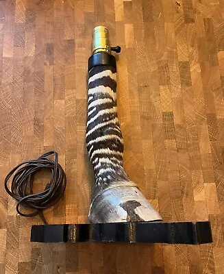 Taxidermy Zebra Leg Vintage Lamp/Table Leg Oddity Oddities • $125