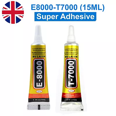 T7000 E8000 15ML Glue Adhesive Strength Multipurpose Repair Jewelry Crafts DIY • £2.90