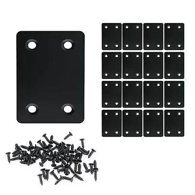 Black Inch Metal Flat Straight Mending Plates Fixing Corner Brace W • $13.79