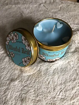 Blissful Rest Tinned Candle Tin Bomb Cosmetics Float On Lavender Essential Oils • £8.90