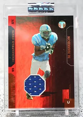 Marvin Harrison Game Worn Jersey Patch Red Refractor 2005 Topps Pristine /100 • $29.20