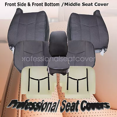 For 2003-2007 GMC Sierra 1500 2500 3500 Driver & Passenger Cloth Seat Cover 69C • $60.75