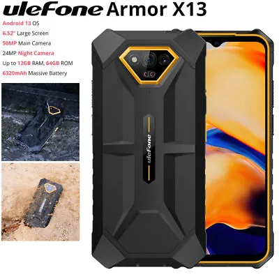 Global Ulefone Armor X13 4G Rugged Cell Phone Waterproof Android Mobile OTG NFC • $294.67