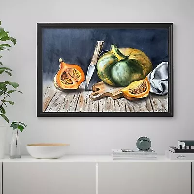 Original A3 Watercolour Painting Of PUMPKINS And Textures  Classic  Still Life • $55