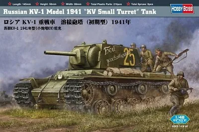 Hobbyboss 1:48 Scale Model Kit - Russian KV-1 Tank 1941 	 HBB84810 • £15.78