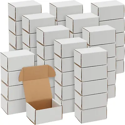 50 Pack White Corrugated Shipping Mailer Small Packaging Packing Boxes 4x3x2� • $28.58