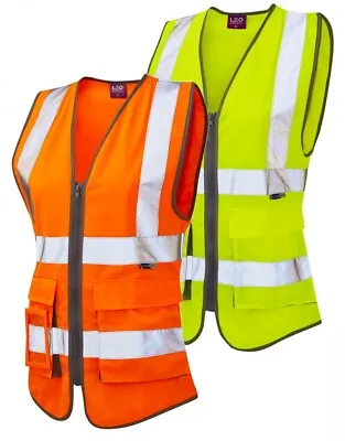 Quality Ladies Hi Vis Vest Waistcoats Work Safety All Sizes • £23.25