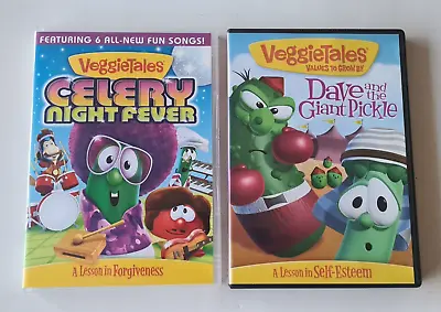 Veggietales Celery Night Fever & Dave And The Giant Pickle DVD • £9.95