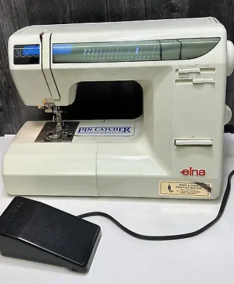 ELNA ENVISION 3005 SEWING MACHINE W Case And Foot Pedal Works! • $154