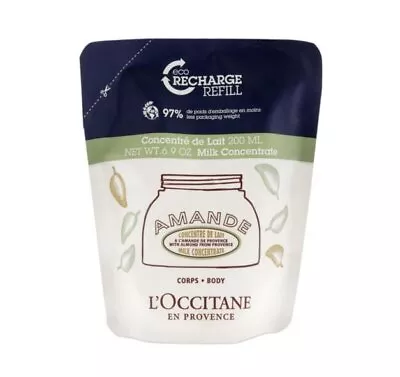 L'occitane Amande 6.9 Oz Milk Concentrate Smoothing & Beautifying 200 Ml Refill • $39.99