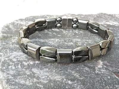 Men’s Women’s Black 100% Magnetic Therapy Hematite Bracelet Anklet 2 Row • $44.99