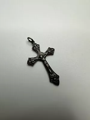 Vintage Silver Cross Pendant 3cm • $12