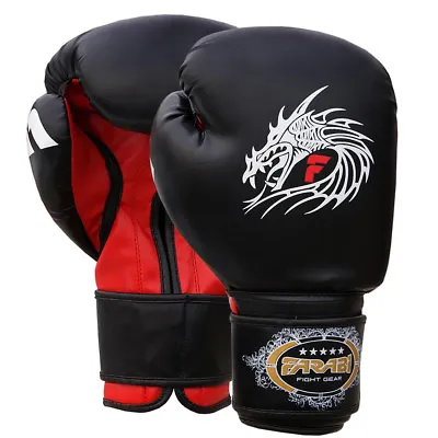 Farabi Dragon Boxing Gloves Kick Boxing Muay Thai Adult Training Gloves • $29.99