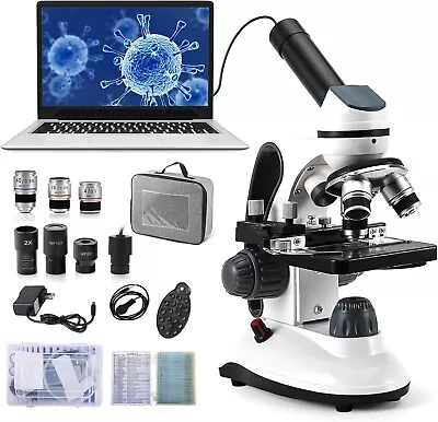 40X - 2000X Microscope Kit For Kids Students Adults - Slides Camera Accessories • $99.95