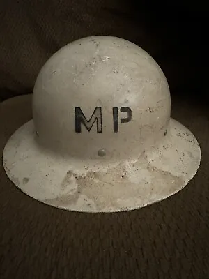 Original Vintage Army Corp Of Engineers Military MP Helmet Hard Hat Police  • $129.99