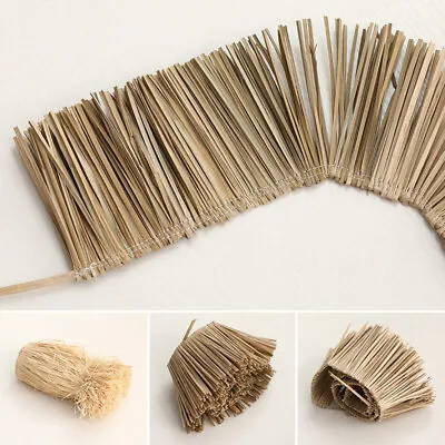 1m Natural Raffia Straw Tassels Home Wall Decoration Lafite Grass Garland Crafts • £3.58